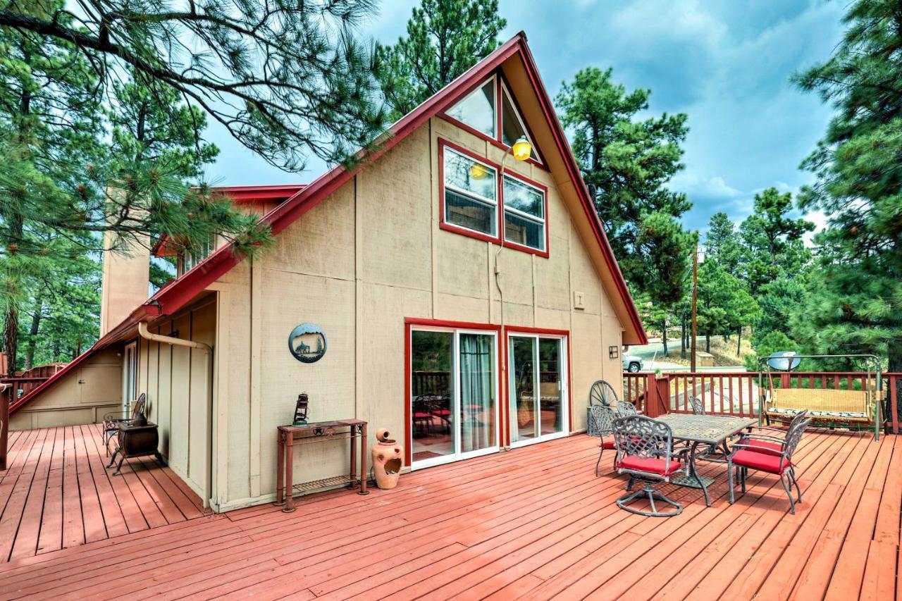 A-Frame Ruidoso Retreat With Deck, Grill And Views! Villa Luaran gambar