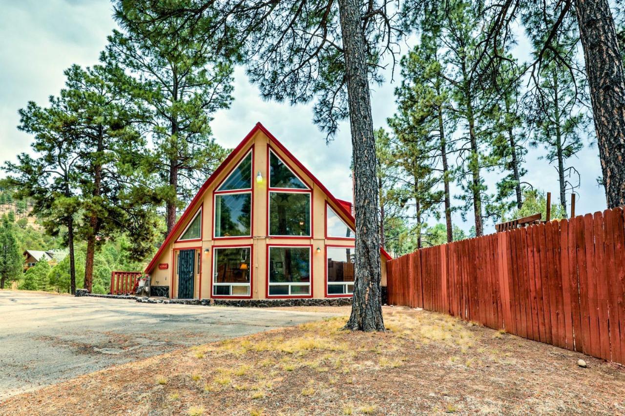 A-Frame Ruidoso Retreat With Deck, Grill And Views! Villa Luaran gambar